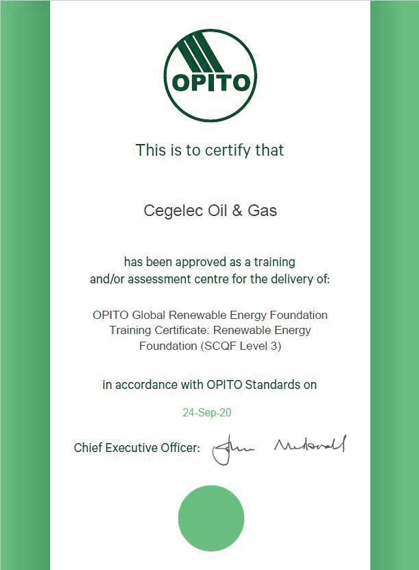 International Certifications Actemium Oil & Gas